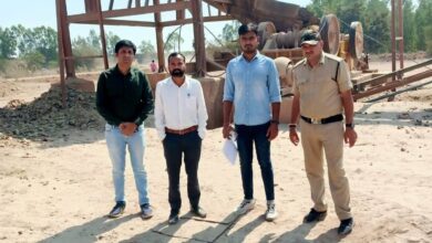 अवैध खनन पर कार्यवाही, चूनापत्थर के 6 क्रशर सील