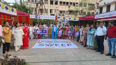 आकर्षण का केंद्र रहा सलाद से बने मतदान का संदेश