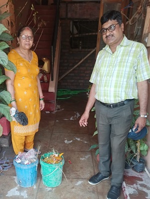 घरों से गीला-सूखा कचरा अलग करने जनजागरण