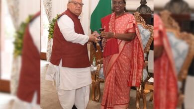 राज्यपाल ने राष्ट्रपति भवन में राष्ट्रपति श्रीमती द्रौपदी मुर्मु से मुलाकात की…