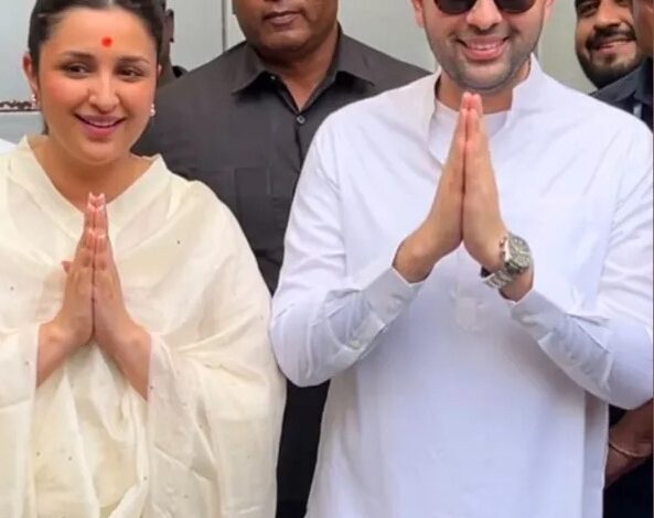 आंखों की सर्जरी के बाद पहली बार साथ दिखे राघव चड्ढा-परिणीति