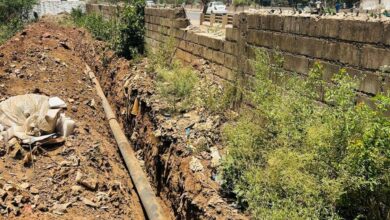 चन्दनडीह की पाईप लाईन को एनएचएआई ने किया क्षतिग्रस्त