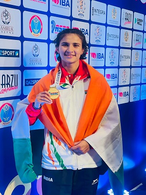 बिलासपुर की बॉक्सिंग खिलाड़ी पूनम ने स्वर्ण पदक जीता 