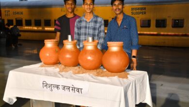 गर्मी में यात्रियों के लिए निःशुल्क प्याऊ की सुविधा