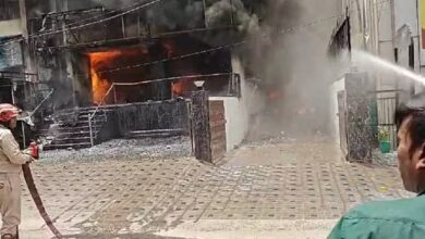 आंखों के अस्पताल में आग, अफरा-तफरी