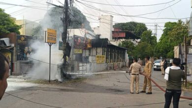 रायपुर में भीषण गर्मी से ट्रांसफार्मर में लगी आग