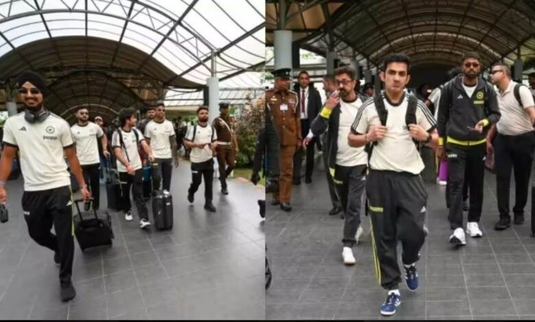 टी20 सीरीज: श्रीलंका पहुंची, गंभीर और कप्तान सूर्यकुमार यादव आए नजर