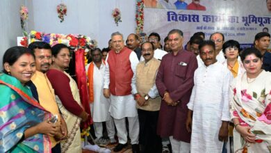 विधानसभा अध्यक्ष डॉ. रमन सिंह और उप मुख्यमंत्री साव ने 13.81 करोड़ रुपए के 96 विकास कार्यों का किया भूमिपूजन