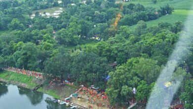 मुख्यमंत्री विष्णु देव साय ने भोरमदेव में कावड़ियों पर की पुष्प वर्षा