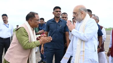 केन्द्रीय गृह मंत्री अमित शाह रायपुर के 3 दिवसीय प्रवास के बाद नई दिल्ली रवाना