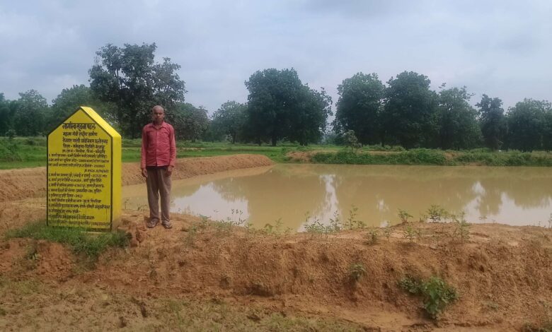 वनवासी रामप्यारे के सूखे खेतों में आई हरियाली, डबरी से मिली सिंचाई की सुविधा 