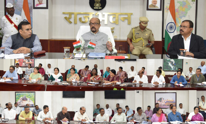 राष्ट्रपति श्रीमती द्रौपदी मुर्मु के प्र्रवास के संबंध में राज्यपाल श्री डेका ने तैयारियों की समीक्षा की