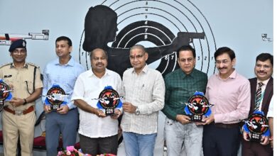 खेल मंत्री टंक राम वर्मा ने राज्य स्तरीय शूटिंग प्रतियोगिता का शुभारम्भ