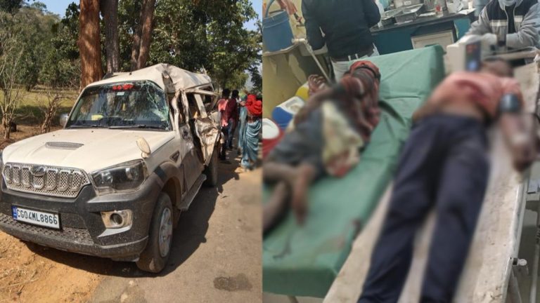 बेकाबू हुई तेज रफ्तार स्कॉर्पियो, 4 युवक घायल