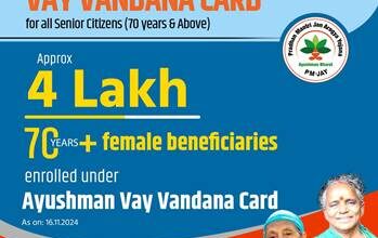 आयुष्मान वय वंदना योजना का पंजीकरण, तीन सप्ताह के भीतर 10 लाख के पार