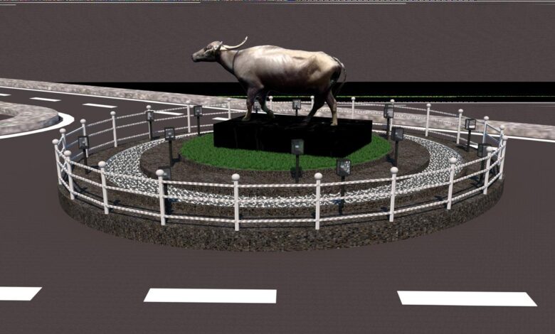 ऑक्सीजोन चौक में वन भैसा और लाखेनगर चौक में मोर की विशाल प्रतिकृति रहेगी आकर्षण का केन्द्र