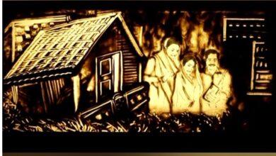 सैंड आर्ट के माध्यम से दिखी विष्णु सरकार के सुशासन और विकास की झलक