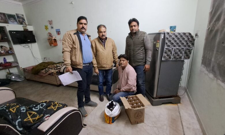 आबकारी दल की ताबड़तोड़ कार्यवाही, मध्यप्रदेश की शराब यहां खपा रहे थे तस्कर