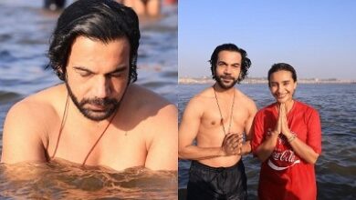 प्रयागराज महाकुम्भ में राजकुमार राव ने पत्नी संग लगाई डुबकी