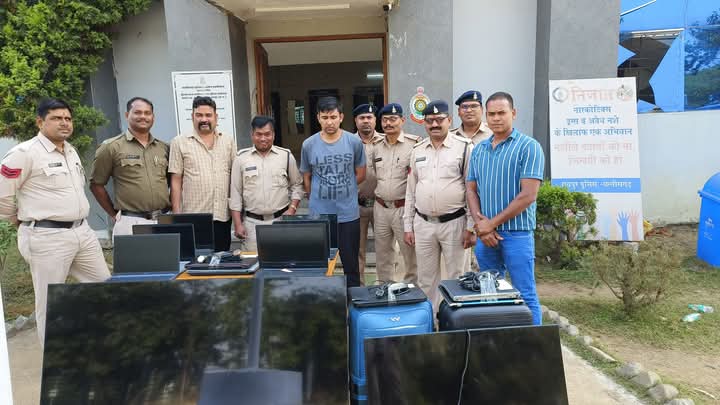 सुने मकानों का ताला तोड़कर चोरी करने वाले राजस्थान का अंतर्राज्यीय आरोपी गिरफ्तार