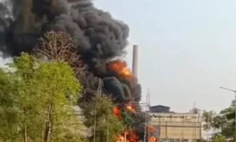 कोरबा में एचटीपीएस स्विच यार्ड में भीषण आग, बिजली उत्पादन ठप