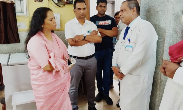आयुक्त चिकित्सा शिक्षा शिखा राजपूत तिवारी ने अम्बेडकर अस्पताल का किया निरीक्षण