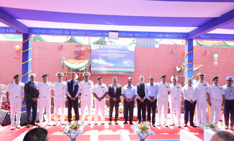 अगली पीढ़ी के चौथे अपतटीय गश्ती पोत यार्ड के निर्माण कार्य का शुभारंभ अगली पीढ़ी के चौथे अपतटीय गश्ती पोत यार्ड के निर्माण कार्य का शुभारंभ
