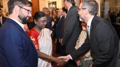 राष्ट्रपति द्रौपदी मुर्मु ने चिली के राष्ट्रपति के सम्मान में किया रात्रि भोज