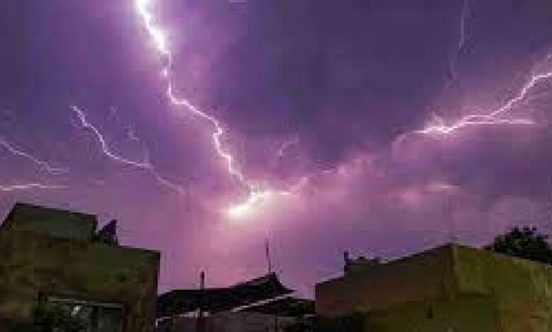 आकाशीय बिजली की चपेट में पति-पत्नी की मौत