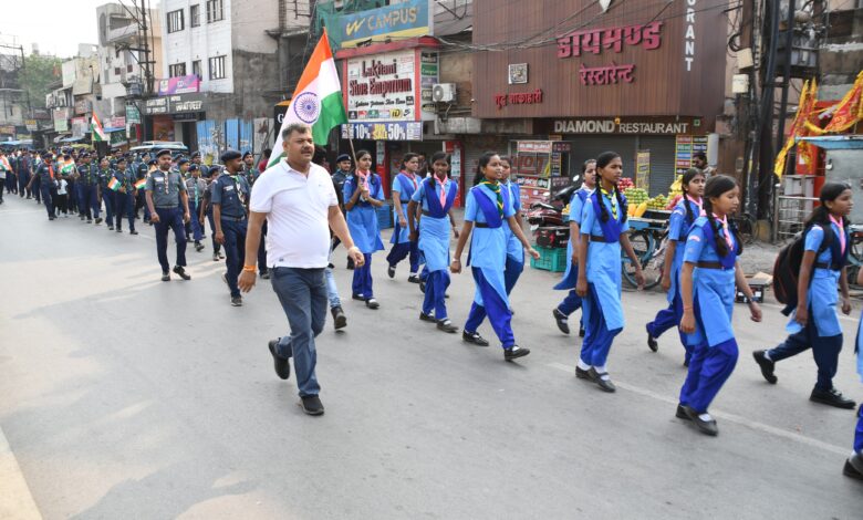 रायपुर रेल मंडल में तिरंगा यात्रा का आयोजन