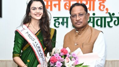 सीएम साय से मिस यूनिवर्स छत्तीसगढ़ डॉ. अंजली पवार ने की भेंट